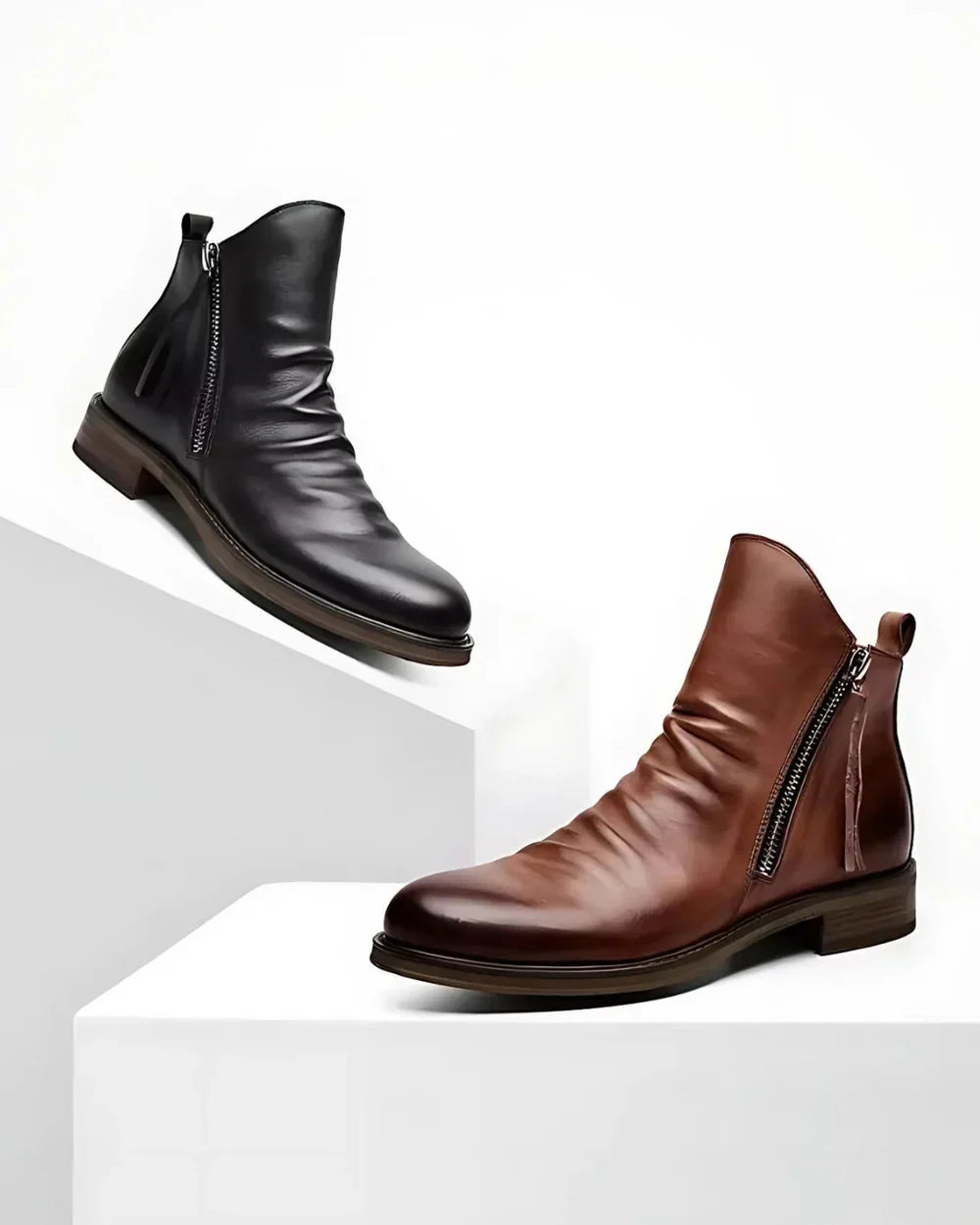 Barnes™ | Luxe Side-Zip Leather Boots