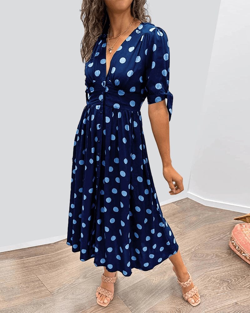 Alexandra™ | Autumn polka-dot dress